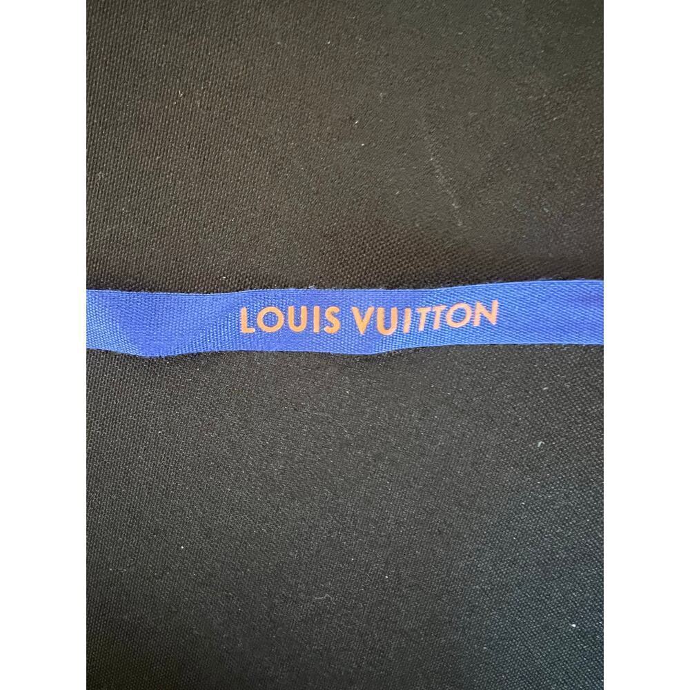 LOUIS VUITTON AUTHENIC GIFT RIBBON TWO SEPERATE PIECES ORANGE AND ROYAL BLUE